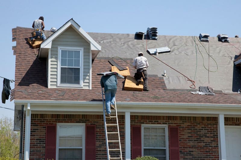 New roof installation